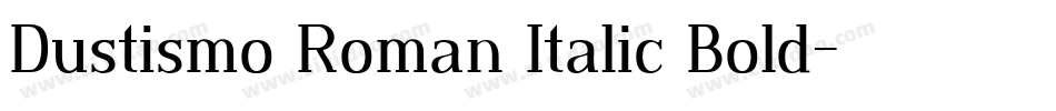 Dustismo Roman Italic Bold字体转换